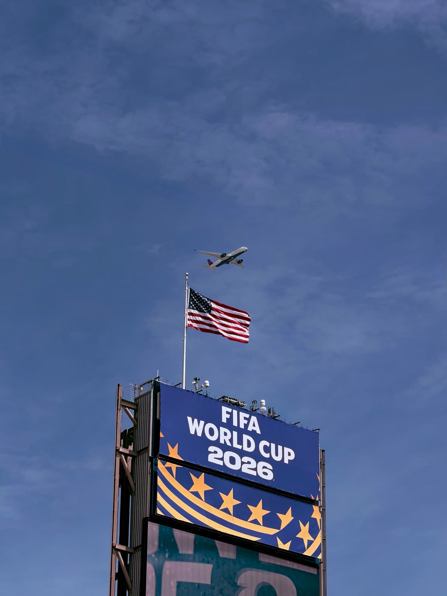 Cartel del FIFA World Cup 2026 con la bandera de Estados Unidos